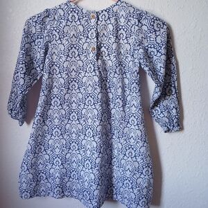 Yo Baby Blue and White Patterned Dress